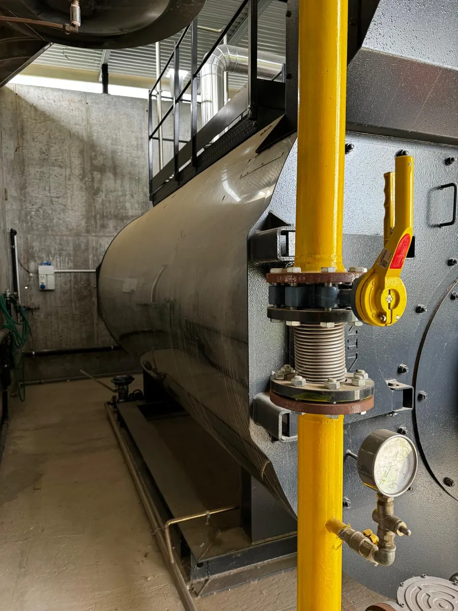 Centrale termica con generatore di calore e bruciatore seguita da Pat